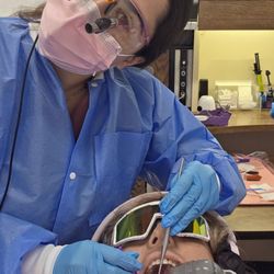 Golden State Dental - Dr. Christine working on my fillings. I made her pause for a photo. She is amazing!!!!