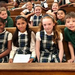 Archbishop Boarders School - Students attending mass at Sacred Heart of Jesus