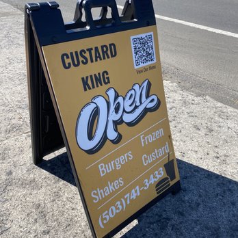 Custard King - A-frame out front - Ice Cream & Frozen Yogurt Near Me - Astoria, Oregon Custard King - A-frame out front - Ice Cream & Frozen Yogurt Near Me - Astoria, Oregon
