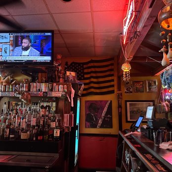 Ajax Diner - a bar with a television in the background - Southern Near Me - Oxford, Mississippi