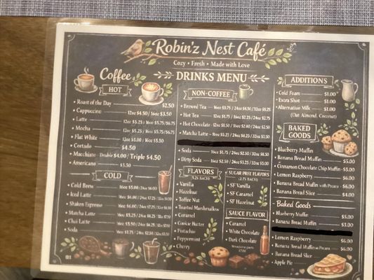 Menu photo 1 Robin'z Nest Thorntown, IN Menu photo 1 Robin'z Nest Thorntown, IN