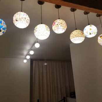 Heeretea - nice lights by the end of customer seating area - Coffee & Tea Near Me - San Mateo, California Heeretea - nice lights by the end of customer seating area - Coffee & Tea Near Me - San Mateo, California