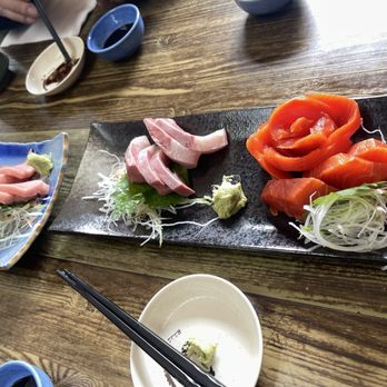 Matsuzushi - Appetizer Toro, salmon, hamachi - Japanese Near Me - Port Moody, British Columbia Matsuzushi - Appetizer Toro, salmon, hamachi - Japanese Near Me - Port Moody, British Columbia