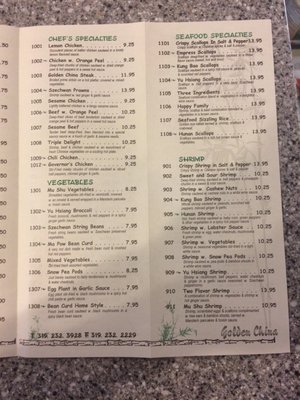 Menu photo 3 Golden China - Waterloo Waterloo, IA