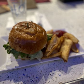 H2O's Waterside Grill - Fish Sandwich - Bars Near Me - Bay City, Michigan