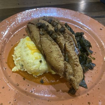 Busboys and Poets - Fried Catfish, Side Jalapeno Cheese Grits, Collard Greens - Venues & Event Spaces Near Me - Washington, DC, District of Columbia