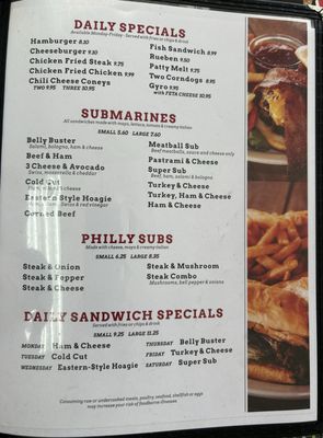 Menu photo 2 Mark's Place Bill N Ruth's Subs Coweta, OK Menu photo 2 Mark's Place Bill N Ruth's Subs Coweta, OK