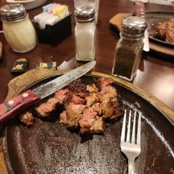 Angelo's Steak & Pasta - Steak fat and gristle