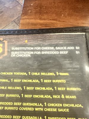 Menu photo 1 Old Mexico Restaurant Sturgeon Bay, WI