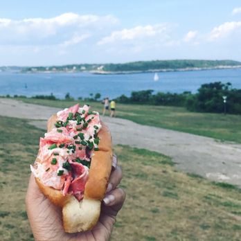 Bite Into Maine - Standard lobster roll with a view - Seafood Near Me - Cape Elizabeth, Maine