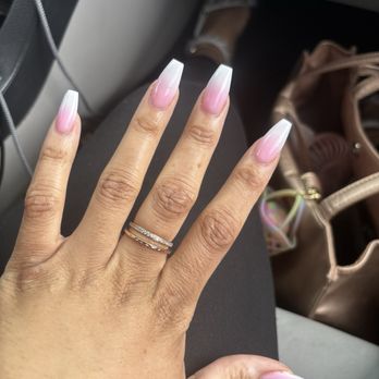 Inspire Nail Bar - Ombré solar pink and white done right!!! - Nail Salons Near Me - Alexandria, Virginia Inspire Nail Bar - Ombré solar pink and white done right!!! - Nail Salons Near Me - Alexandria, Virginia
