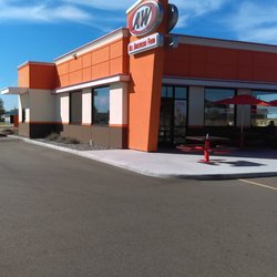 A&W Restaurant - The outside of the restaurant.