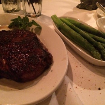 Morton's The Steakhouse - Ribeye with steamed jumbo asparagus. - Steakhouses Near Me - Burbank, California Morton's The Steakhouse - Ribeye with steamed jumbo asparagus. - Steakhouses Near Me - Burbank, California