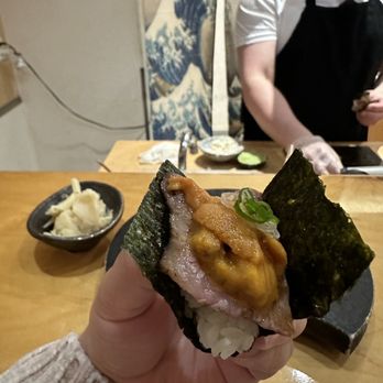 Sushi By M - A4 Wagyu Beef with Uni - Sushi Bars Near Me - New York, New York
