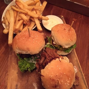Embassy Hotel - Three of their incredible sliders - Bars Near Me - Brisbane, QLD