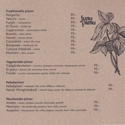 Luna Piena - Meny