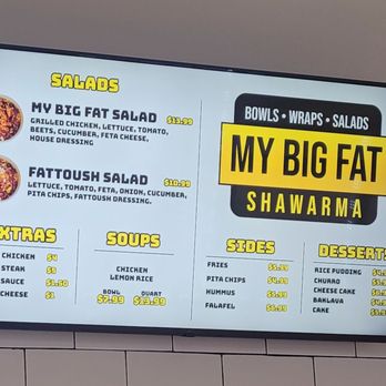 My Big Fat Shawarma - Menu - Wraps Near Me - Warren, Michigan My Big Fat Shawarma - Menu - Wraps Near Me - Warren, Michigan