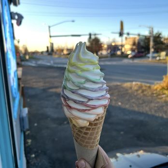 Little Miller's Benson - Rainbow Icecream on waffle cone - Ice Cream & Frozen Yogurt Near Me - Anchorage, Alaska Little Miller's Benson - Rainbow Icecream on waffle cone - Ice Cream & Frozen Yogurt Near Me - Anchorage, Alaska