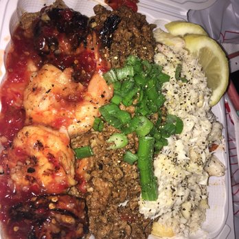 Chef Smelly's - Sweet chili prawns/steak/crab over fries, they're supposed to be fried, guessed they missed the memo. Had to ask for sauce. - Cajun/Creole Near Me - Oakland, California Chef Smelly's - Sweet chili prawns/steak/crab over fries, they're supposed to be fried, guessed they missed the memo. Had to ask for sauce. - Cajun/Creole Near Me - Oakland, California