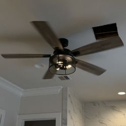 New fan in bathroom. Removed an exhaust fan and used that switch and wiring to minimize costs.