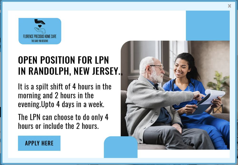 Florence Precious Home Care - home care agency in Hackettstown, NJ