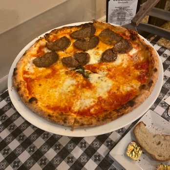 Charred Brick Oven - Margarita (1/2 meatball) - Pizza Near Me - Seaford, New York Charred Brick Oven - Margarita (1/2 meatball) - Pizza Near Me - Seaford, New York