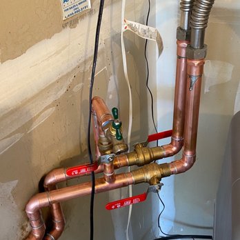 Advanced Plumbing and Rooter Service - New replaced 3 ball valves and surrounding new copper pipes. - Plumbing Near Me - Livermore, California Advanced Plumbing and Rooter Service - New replaced 3 ball valves and surrounding new copper pipes. - Plumbing Near Me - Livermore, California
