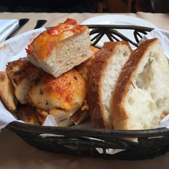 Cafe Baci - Bread basket with yummy pizza bread - Italian Near Me - Westbury, New York