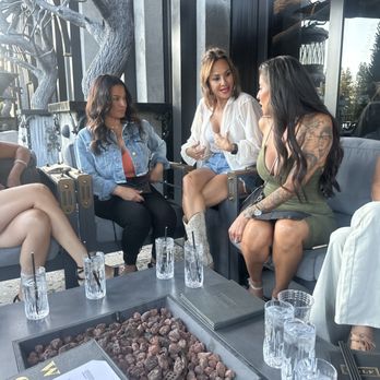 Wolf by Vanderpump at Caesars Republic Lake Tahoe - Our party sitting on a corner table. - American Near Me - Stateline, Nevada Wolf by Vanderpump at Caesars Republic Lake Tahoe - Our party sitting on a corner table. - American Near Me - Stateline, Nevada
