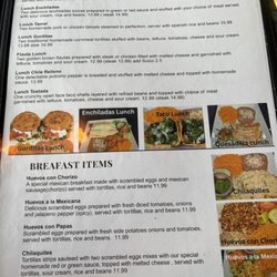 El Mariache Mexican Grill - Lunch menu