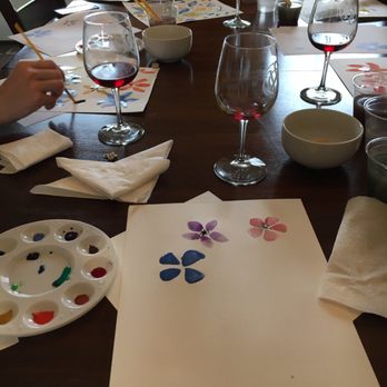 Harkness Edwards Vineyards - Painting in progress paired with wine - Wineries Near Me - Winchester, Kentucky Harkness Edwards Vineyards - Painting in progress paired with wine - Wineries Near Me - Winchester, Kentucky
