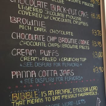 Bibble & Sip - one side of their menu! - Coffee & Tea Near Me - New York, New York