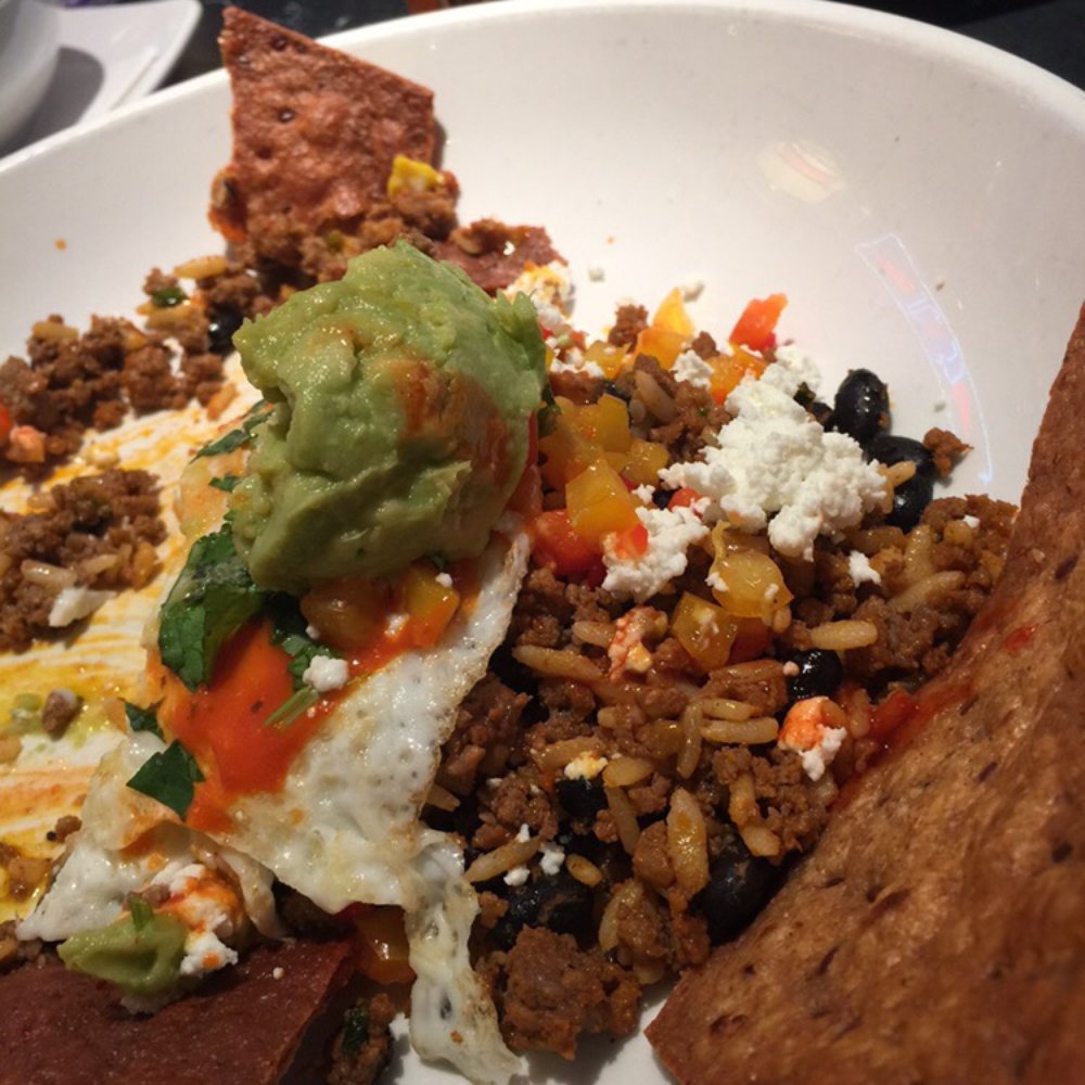 Silver Diner - I dug in before the photo. Sorry. Good presentation though. Bison Huevos Rancheros - Diners Near Me - McLean, Virginia Silver Diner - I dug in before the photo. Sorry. Good presentation though. Bison Huevos Rancheros - Diners Near Me - McLean, Virginia