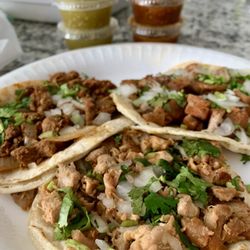 Waldos Tacos - 3 tacos - pastor, chicken, suadero (brisket)