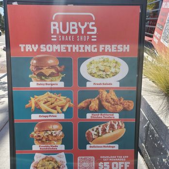 Ruby's Shake Shop - Outside menu when walking up was nice to see - Burgers Near Me - Reno, Nevada Ruby's Shake Shop - Outside menu when walking up was nice to see - Burgers Near Me - Reno, Nevada