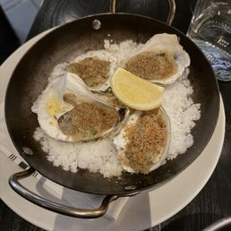 Roasted island creek oysters