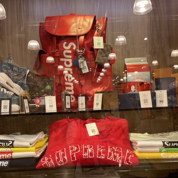 Laced - Supreme items display case - Shoe Stores Near Me - Boston, Massachusetts