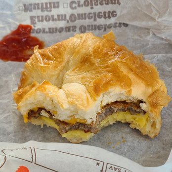 Burger King - Croissantwich with sausage and egg - Burgers Near Me - Pickering, Ontario