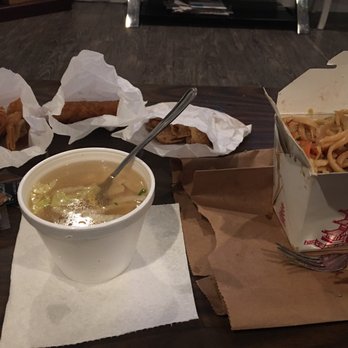 China Town Restaurant - Wonton soup, shrimp lo mein, fried wontons and egg roll - Chinese Near Me - Bedford, Texas