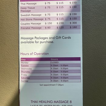 Thai Healing Massage 8 - Price list / type of massage - Massage Therapy Near Me - Houston, Texas