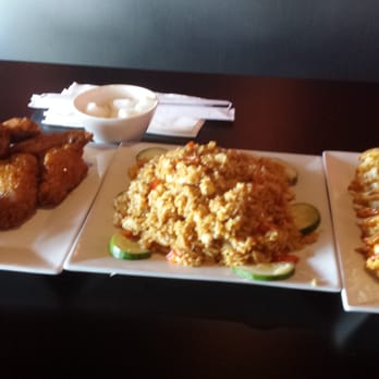 Bonchon Midlothian - Half soy garlic/spicy wings & potstickers and house fried rice. - Chicken Wings Near Me - Midlothian, Virginia