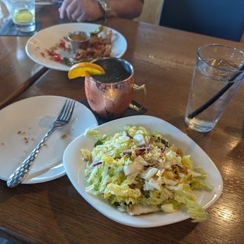 Kona Grill - Tigard - Asian salad, Moscow mule, calamari remnants - Sushi Bars Near Me - Tigard, Oregon