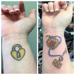 I had a tattoo on my wrist that I was really unhappy with. I asked Mike to add the initials BSB into it somewhere & he came up with the key!