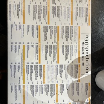 Eggspectation - Maisonneuve - a close up of a menu - Breakfast & Brunch Near Me - Montreal, Quebec Eggspectation - Maisonneuve - a close up of a menu - Breakfast & Brunch Near Me - Montreal, Quebec