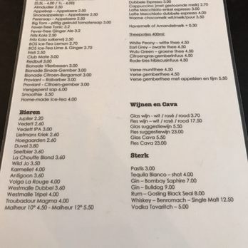 Bar Oscar - Drink menu - Breakfast & Brunch Near Me - Antwerp, VAN