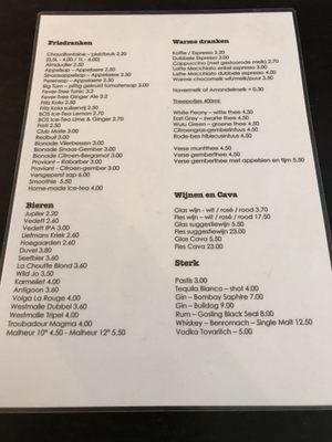 Menu photo 1 Bar Oscar Antwerp, VAN