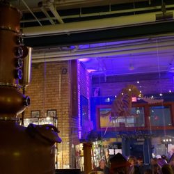 Vikre Distillery - Interior, October 2022. Steampunk and cool.