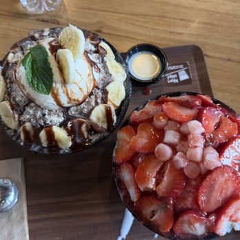 Sul & Beans - Chocolate Banana Bingsoo and Fresh Strawberry Bingsoo - Desserts Near Me - Las Vegas, Nevada Sul & Beans - Chocolate Banana Bingsoo and Fresh Strawberry Bingsoo - Desserts Near Me - Las Vegas, Nevada