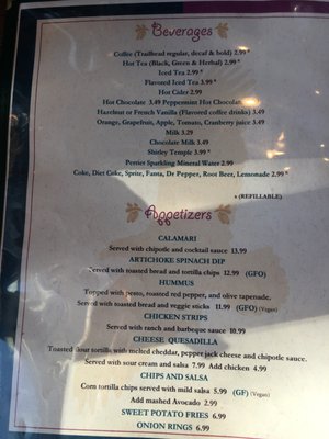 Menu photo 5 Trailhead Restaurant Estes Park, CO