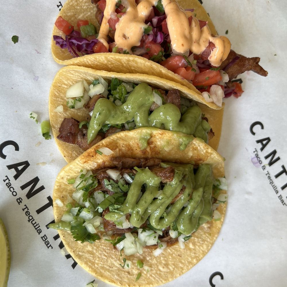 Cantina - Happy hour tacos: Beer battered fish, Pulled Pork, Pork Belly - Wine Bars Near Me - Yonkers, New York
